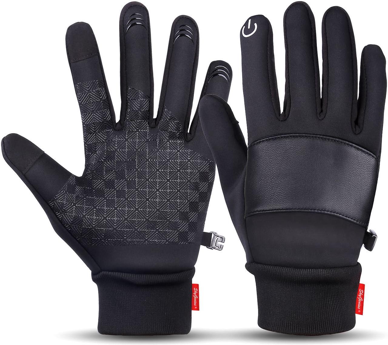 Alt view image 7 of 7 - Cycling Gloves Bicycle Gloves, Touchscreen Gloves Waterproof Anti-slip Motorcycle Gloves Bike Cycling Riding Running Gloves Motorcycles,Winter