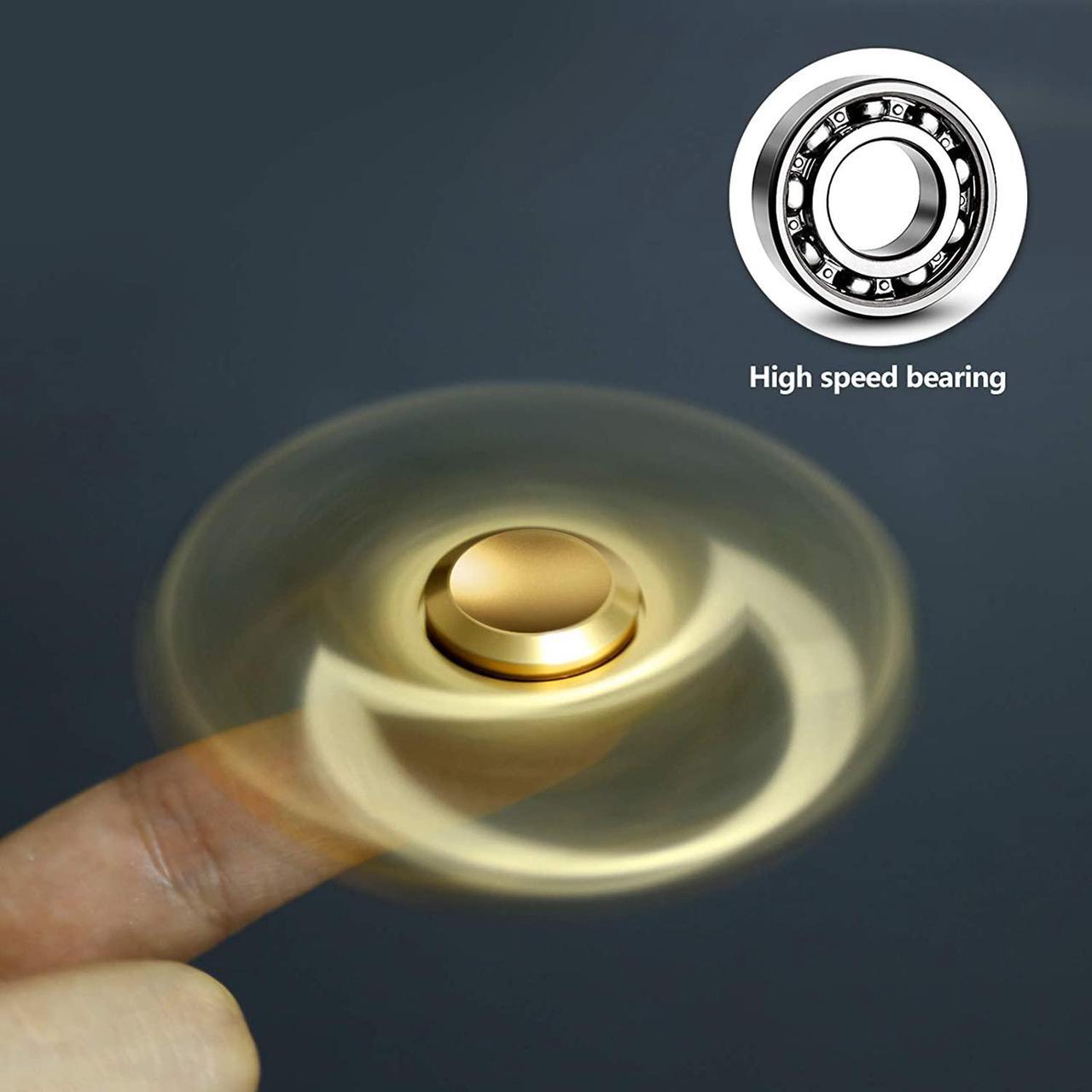 Alt view image 5 of 5 - Fidget Spinner, High-Quality Metal Stress Relieving Toy with High Speed 3-8 Min Spins, Silent Tri-Spinner with Removable Smooth Stainless Steel Bearing, EDC Cool Fidget For Adults, Kids, Anxiety,ADHD