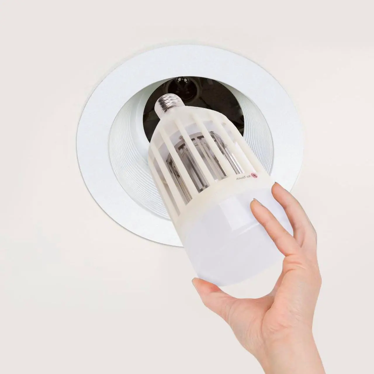 Alt view image 4 of 7 - 2-in-1 LED Light Bulb & Bug Zapper, High Powered Mosquito Killer Pest Control & 9W E26 LED Light Bulb for Bedroom Porch Patio Backyard Garage Barn Farm Outdoor