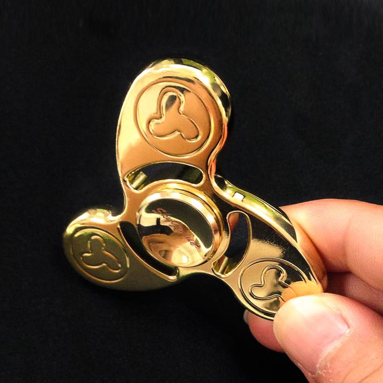 Alt view image 2 of 5 - Fidget Spinner, High-Quality Metal Stress Relieving Toy with High Speed 3-8 Min Spins, Silent Tri-Spinner with Removable Smooth Stainless Steel Bearing, EDC Cool Fidget For Adults, Kids, Anxiety,ADHD