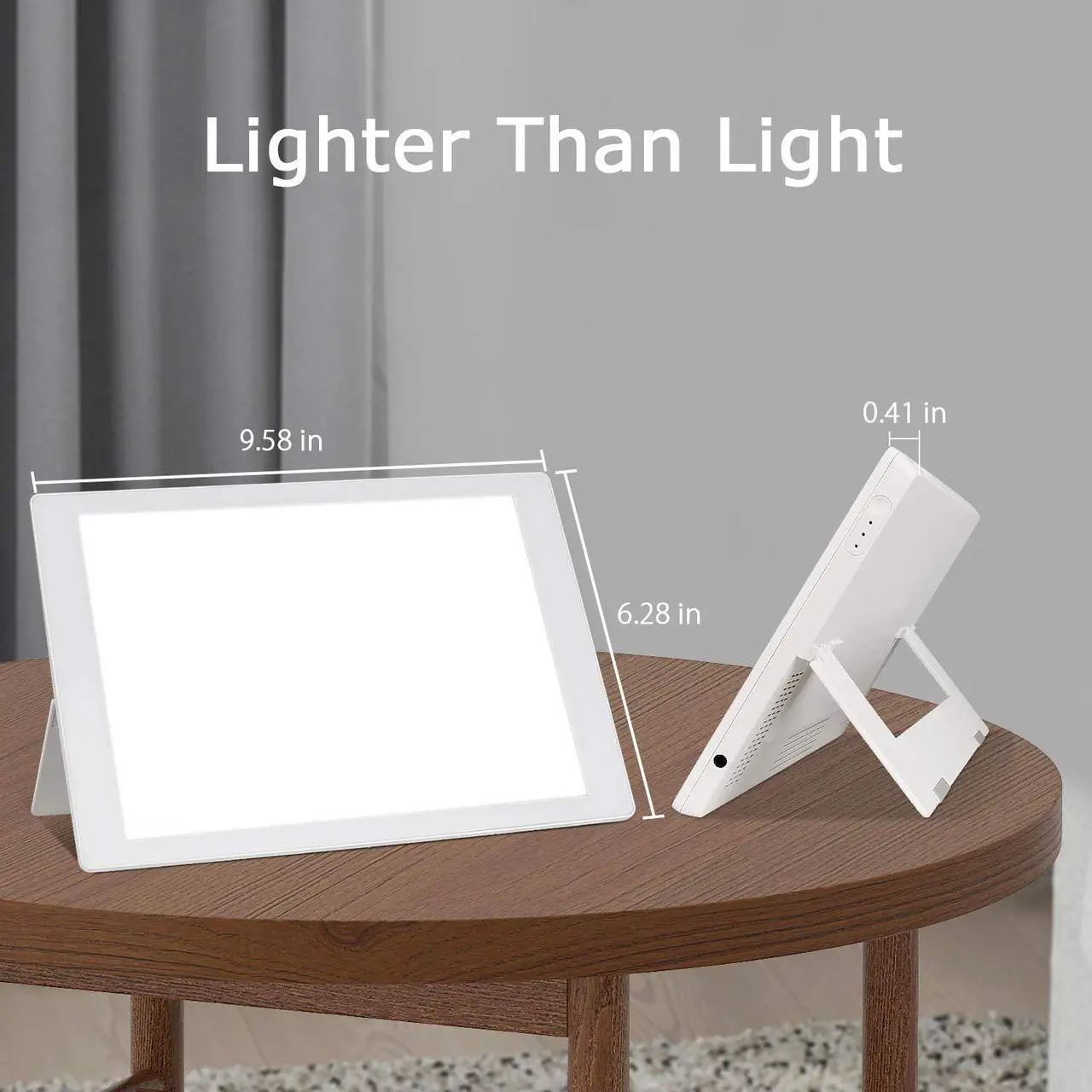 Alt view image 2 of 7 - Desk Lamp, LED Light Therapy Lamp with Adjustable Brightness, Timer Function, Foldable Bracket, Bedside Lamp  for Home/Office Use, 10000 Lux UV-Free Bright White