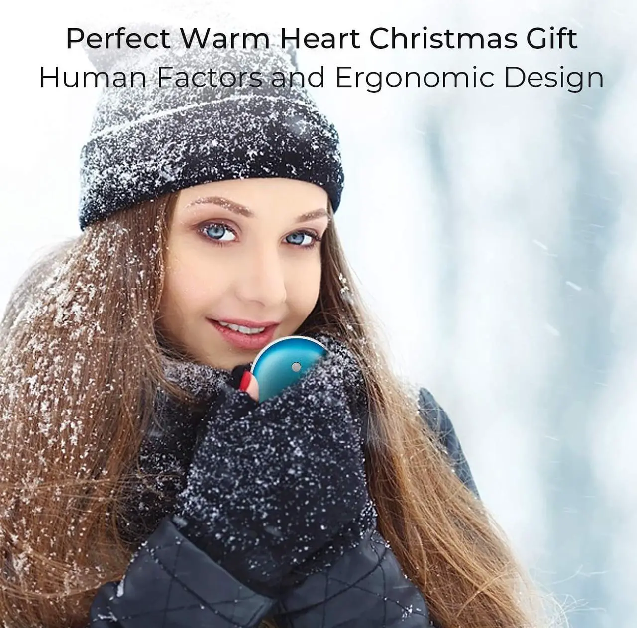 Alt view image 6 of 7 - Electric Pocket Hand Warmers Rechargeable USB Winter Heater Warmer Power Bank 2in1 5200mAh Light Blue Xmas Gift
