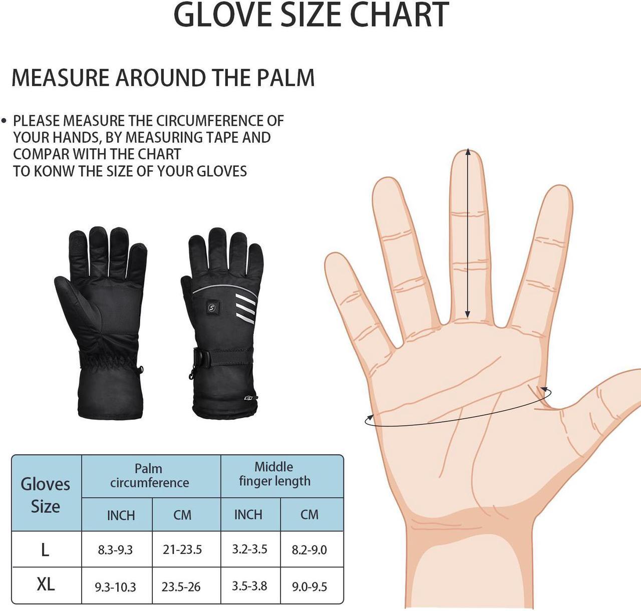 Alt view image 6 of 7 - SkyGenius Electric Heated Gloves Mens Winter Warm Gloves, USB Rechargeable Heating Glove Snowboard Ski Riding Gloves Extra Large, 4000mAh*2 Battery