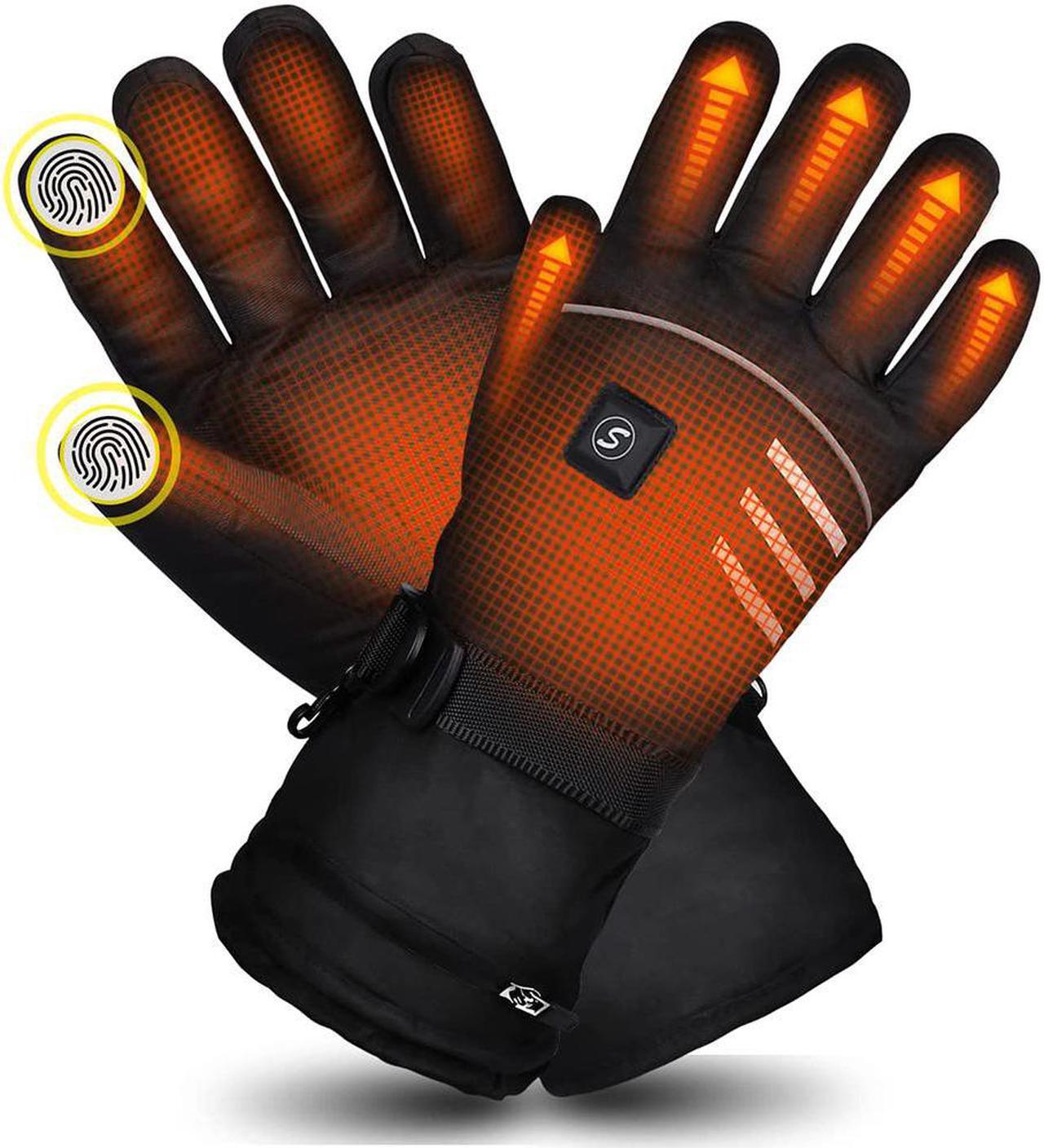 Main image of SkyGenius Electric Heated Gloves Mens Winter Warm Gloves, USB Rechargeable Heating Glove Snowboard Ski Riding Gloves Extra Large, 4000mAh*2 Battery