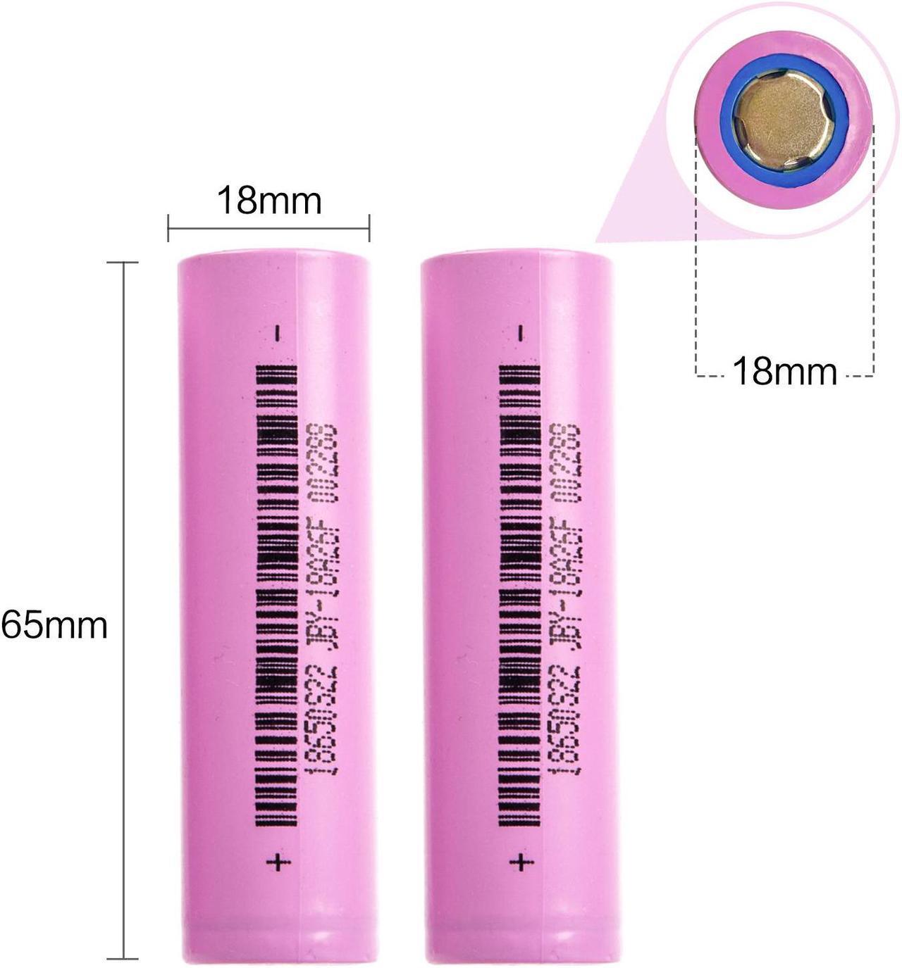 Alt view image 2 of 7 - 2PCS Rechargeable Battery 18650 Flat Top 2200 mAh 3.7V  Batteries  (the color of the outer of batteries would be random)