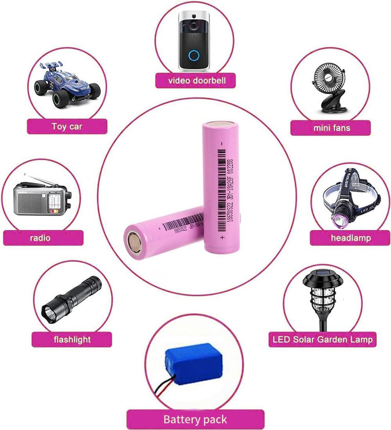 Alt view image 7 of 7 - 2PCS Rechargeable Battery 18650 Flat Top 2200 mAh 3.7V  Batteries  (the color of the outer of batteries would be random)
