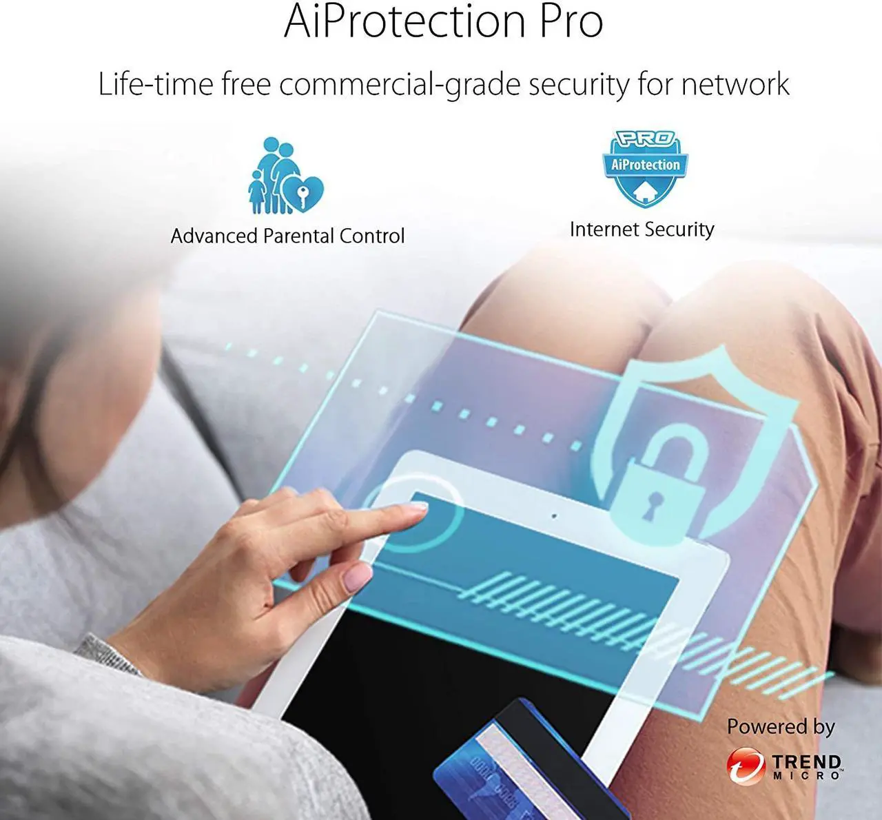 Alt view image 7 of 7 - ASUS RT-AX86U AX5700 Dual Band WiFi 6 Gaming Router 802.11ax, up to 2500sq ft & 35+ Devices, Mobile Game Mode, Lifetime Free Internet Security, Mesh WiFi support, Gaming Port, Adaptive QoS (2nd hand)
