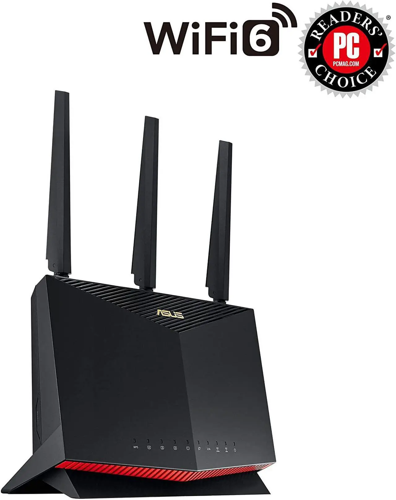 Alt view image 2 of 7 - ASUS RT-AX86U AX5700 Dual Band WiFi 6 Gaming Router 802.11ax, up to 2500sq ft & 35+ Devices, Mobile Game Mode, Lifetime Free Internet Security, Mesh WiFi support, Gaming Port, Adaptive QoS (2nd hand)