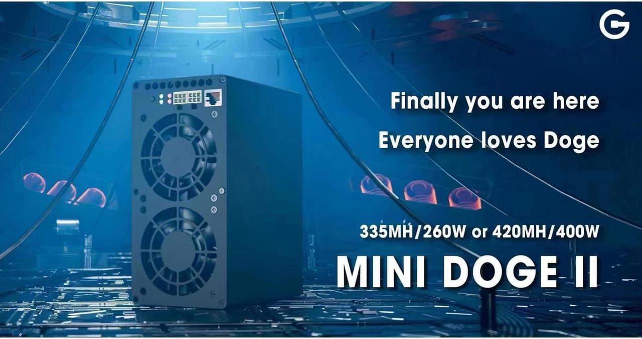 Mini Doge II Miner for Doge Coin & LTC Dual Mode 420M/400W or 335M/260W With Power Supply  Mini Doge 2 Upgraded From Mini Doge pro