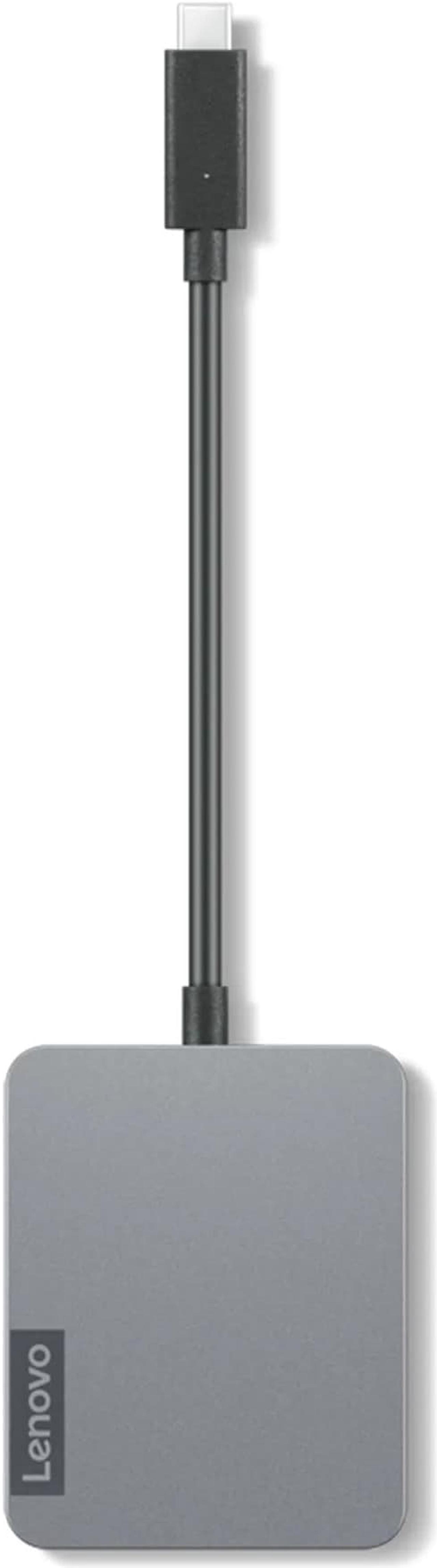 Alt view image 5 of 12 - lenovo usb-c 4-in-1 travel hub gen2, multiport adapter for hdmi, vga, usb 3.1, rj45, compatible with usb type-c laptops, gx91a34575