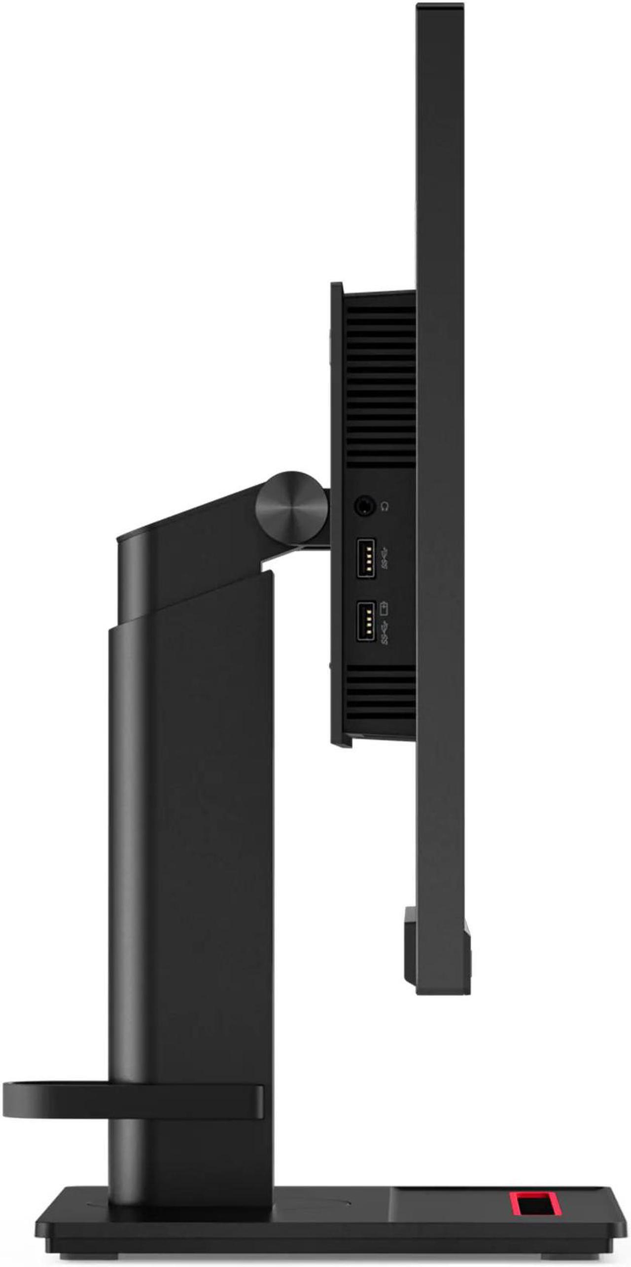 Alt view image 5 of 20 - Lenovo ThinkVision P24h-2L 23.8" WQHD WLED LCD 60Hz Monitor - 16:9 - Raven Black - 24" Class - In-Plane Switching (IPS) Technology - 2560 x 1440-16.7 Million Colors - 300 Nit Typical - 4 ms