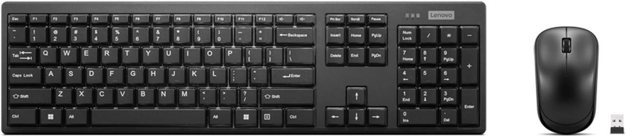 Lenovo 100 USB-A Wireless Combo Keyboard and Mouse - US English