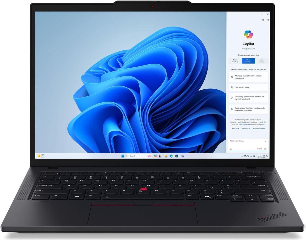 Lenovo ThinkPad T14 Gen 5 Intel Laptop, 14" IPS  60Hz, 155U,   Graphics, 32GB, 1TB SSD