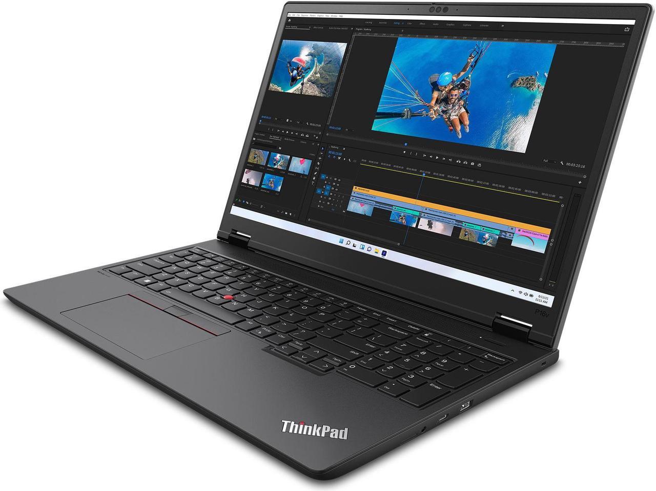 Alt view image 3 of 7 - Lenovo ThinkPad P16v Gen 2 Intel Laptop, 16" IPS  Low Blue Light, 155H, NVIDIA RTX 2000 Ada Generation Laptop GPU 8GB GDDR6, 64GB, 1TB SSD