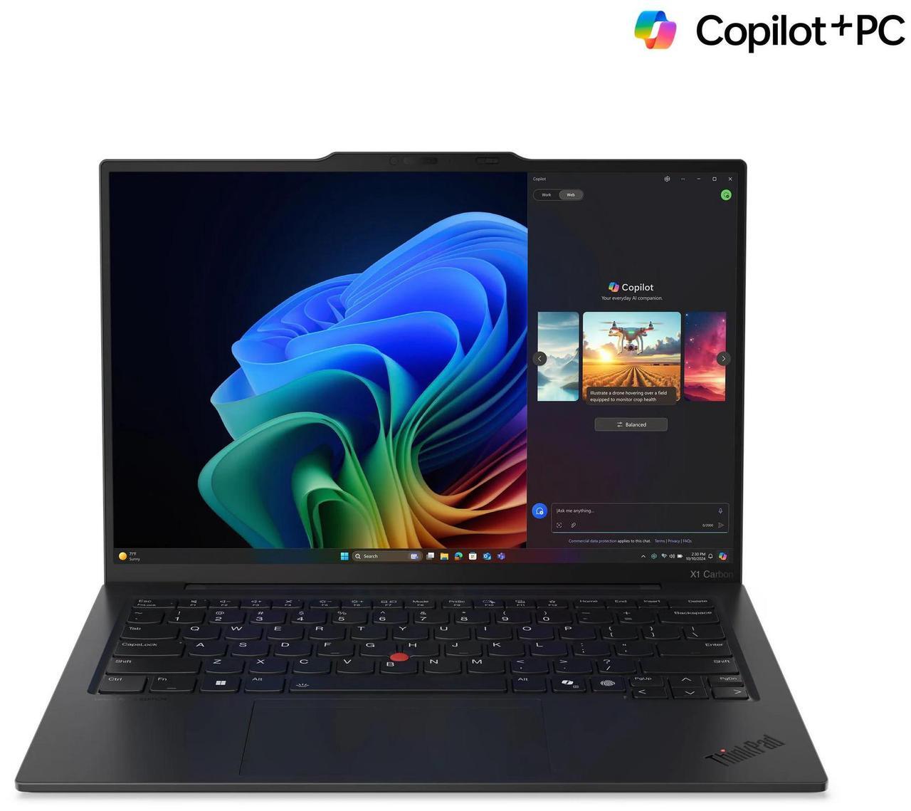 Main image of Lenovo ThinkPad X1 Carbon Gen 13 Intel Laptop, 14" Low Blue Light, Intel Core Ultra 7 268V vPro, 32GB, 1TB SSD