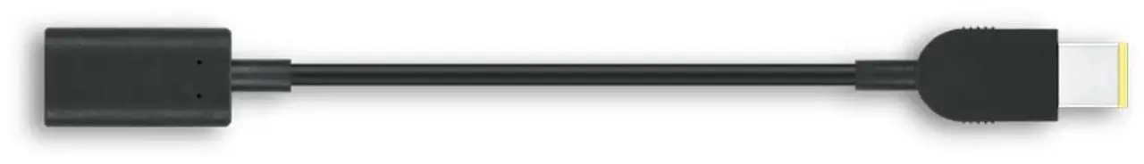 Alt view image 6 of 6 - Lenovo USB-C to Slim-tip Cable Adapter - For USB Device - Black