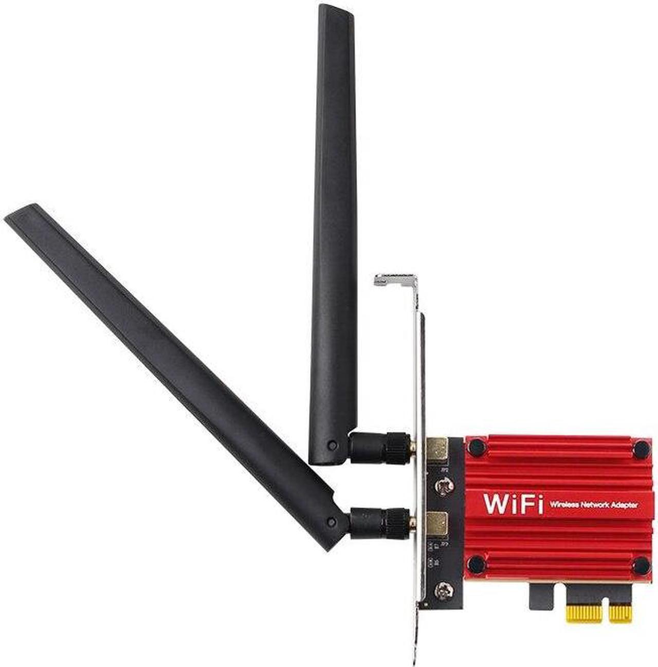 Alt view image 3 of 5 - M.2 To PCI Express Wifi Wireless Adapter Converter NGFF M.2 WiFi Bluetooth Card with 2x Antenna For I-ntel AX210 AX200 9260 8265