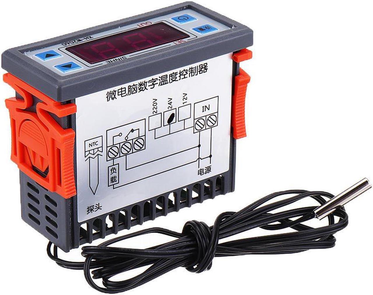 Alt view image 3 of 5 - XH-W2060 Embedded Digital Thermostat Cabinet Freezer Cold Storage Thermostat Temperature Controller Temperature Control