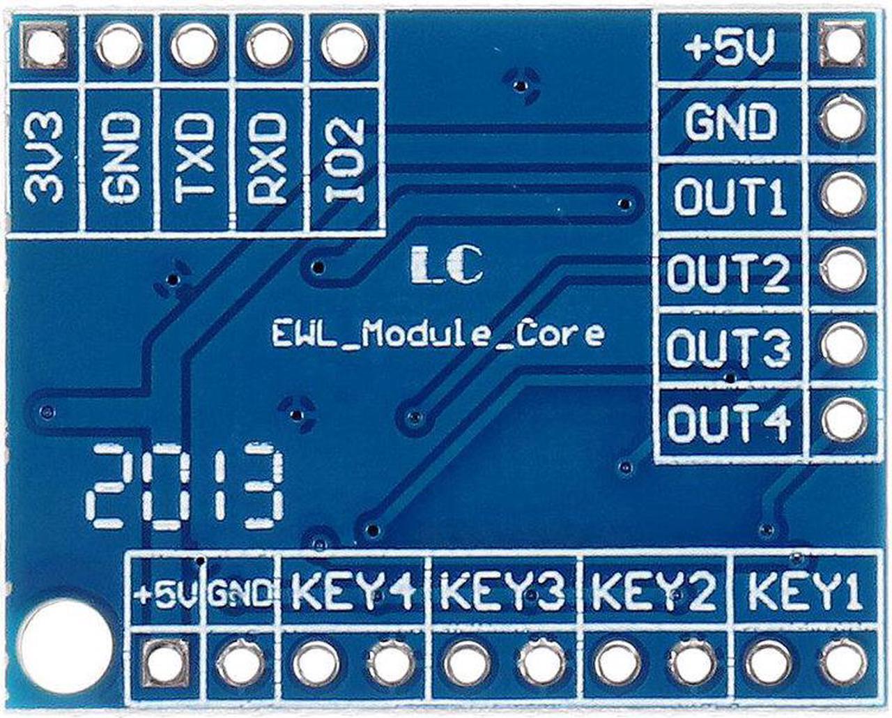 Alt view image 4 of 5 - 4-way Switch Module Ewelink Phone Remote Control Small Voice DIY SCM Development Modified Board
