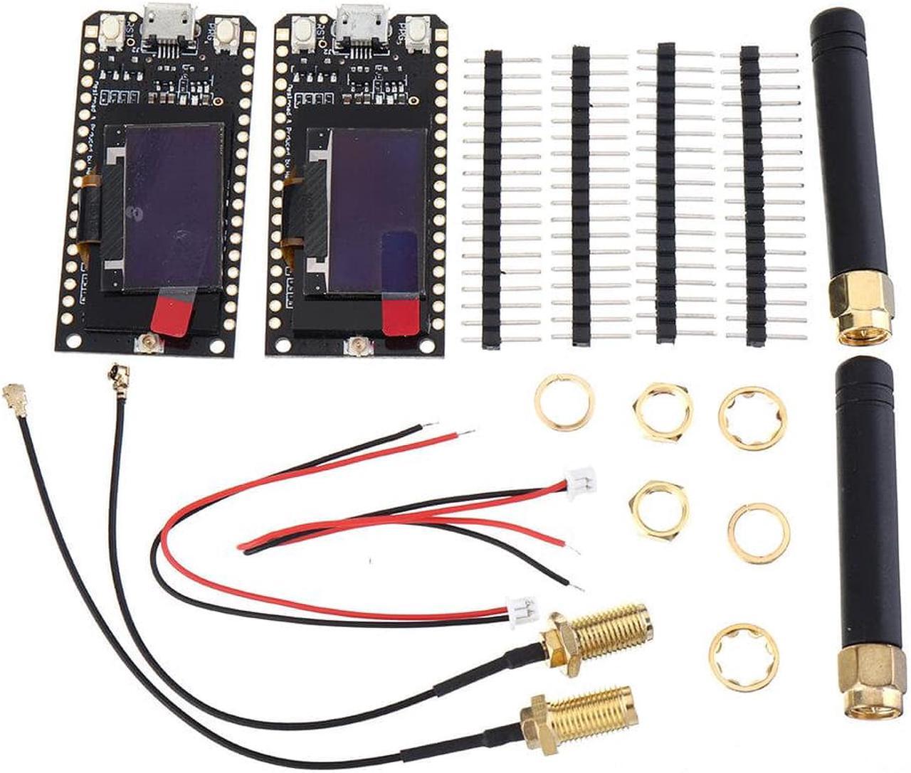Alt view image 4 of 5 - 2PcsTTGO CH9102X QFN28 LORA32 868MHz/915Mhz ESP32 LoRa OLED 0.96 Inch Blue Display bluetooth WIFI ESP-32 Development Board Module With Antenna