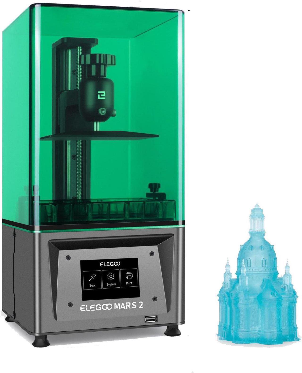 Main image of MARS 2K Monochrome LCD MSLA Resin 3D Printer 6.08 inch LCD Photocuring LCD 3D Printer 4.53inx2.56inx5.9in Printing Size with 3.5'' Smart Touch Color Screen