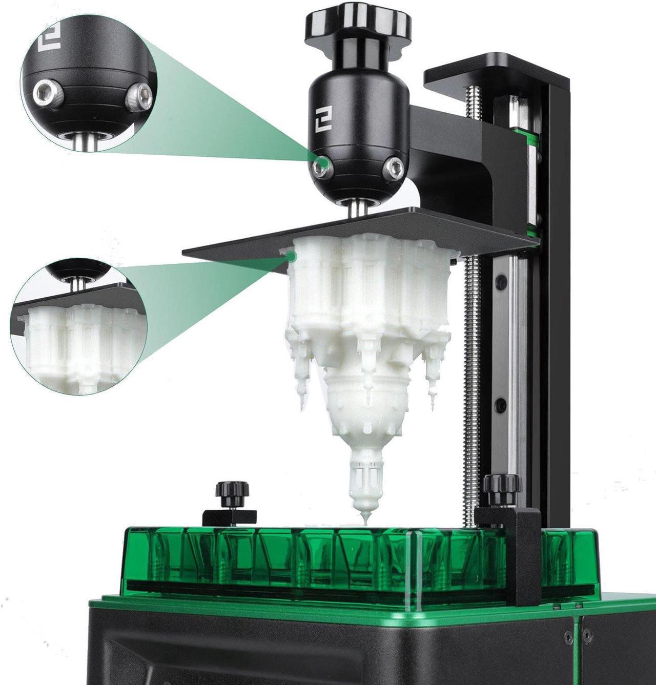 Alt view image 4 of 4 - MARS 2K Monochrome LCD MSLA Resin 3D Printer 6.08 inch LCD Photocuring LCD 3D Printer 4.53inx2.56inx5.9in Printing Size with 3.5'' Smart Touch Color Screen