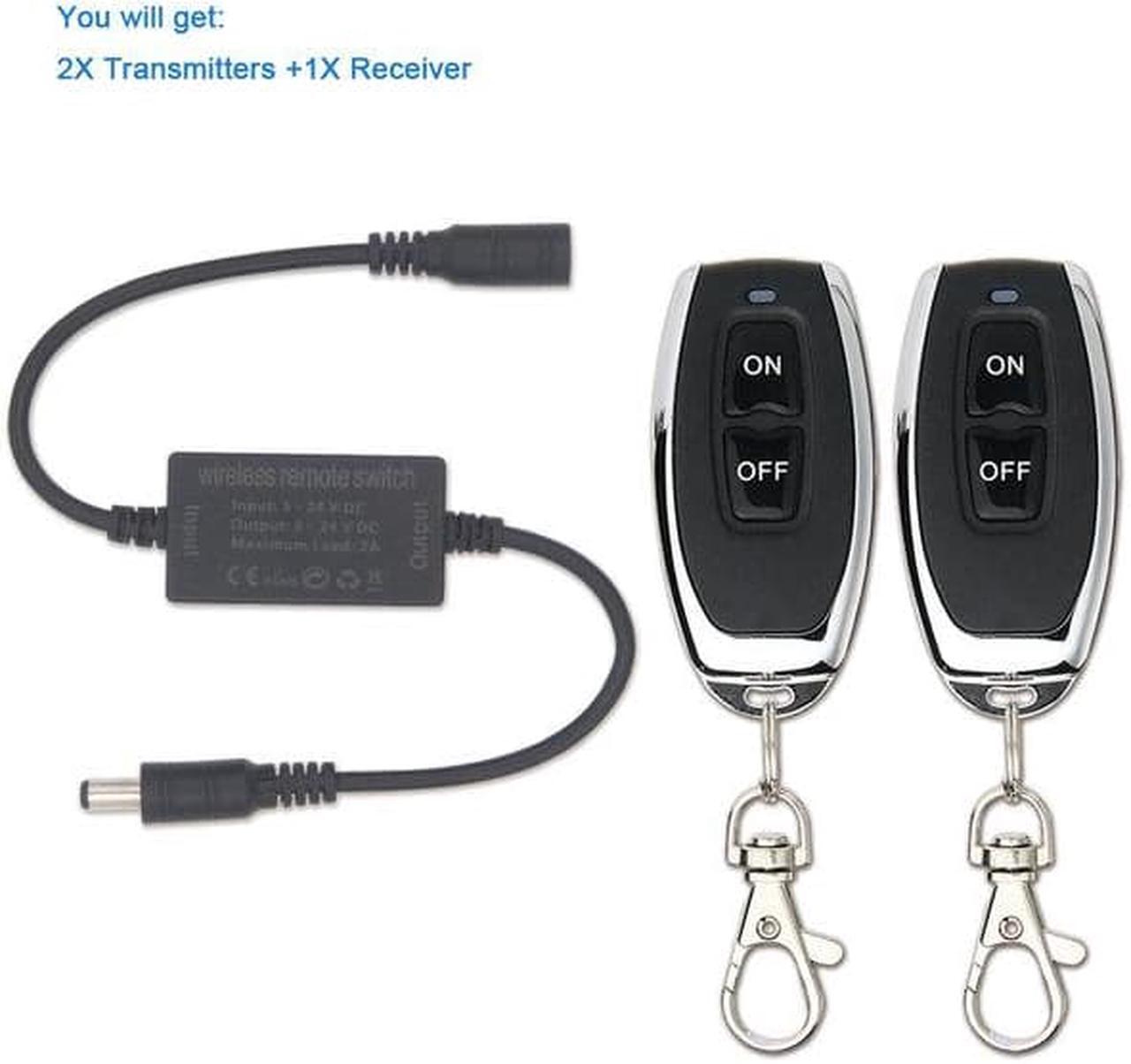 Alt view image 2 of 5 - 433MHz 2A DC5V 12V 24V RF Wireless Remote Control LED Light Strip Switch Desk Table Reading Lamp Switch
