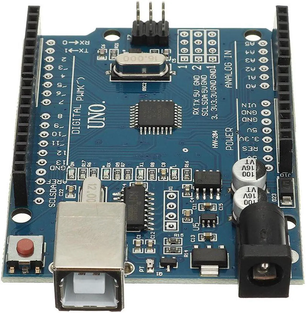 Alt view image 4 of 5 - HW-284 16Mhz MJT UN0 R3 Development Board ATmega328P MCU Chip