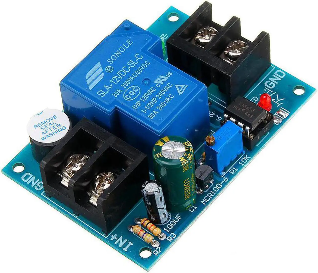 Alt view image 2 of 5 - Universal 12V Battery Anti-discharge Controller with Delay Anti-over-discharge Protection Board Low Voltage Undervoltage Protection