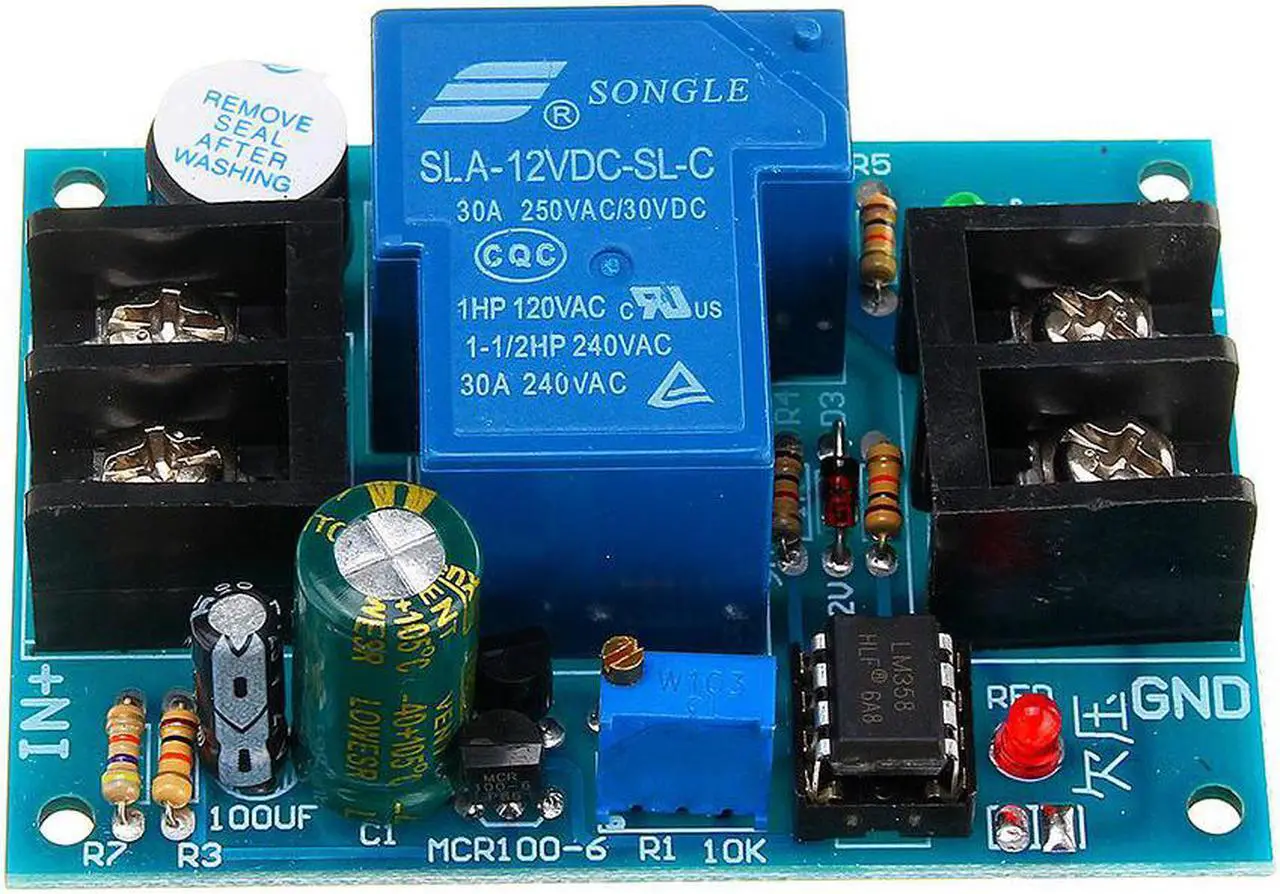 Alt view image 4 of 5 - Universal 12V Battery Anti-discharge Controller with Delay Anti-over-discharge Protection Board Low Voltage Undervoltage Protection