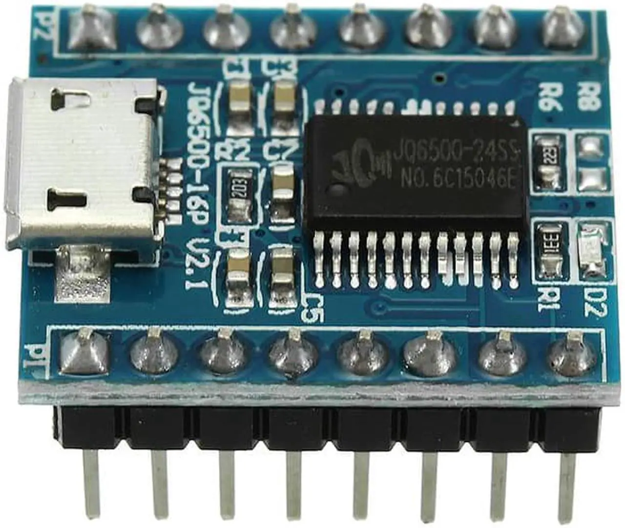 Alt view image 5 of 5 - 5Pcs JQ6500 Voice Sound Module USB Replace One To 5 Way MP3 Voice Standard 16M