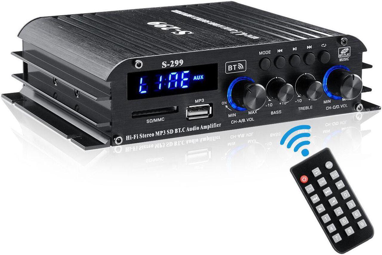 S-299 4x400W bluetooth Power Amplifier 4.1 Channel Hifi Amplifier Home Car Use with Remote Control