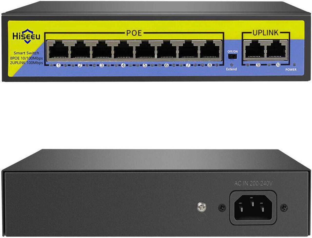 POE-X1010B 48V 10 Ports POE Switch with Ethernet 10/100Mbps IEEE 802.3 for IP CCTV Security Camera System