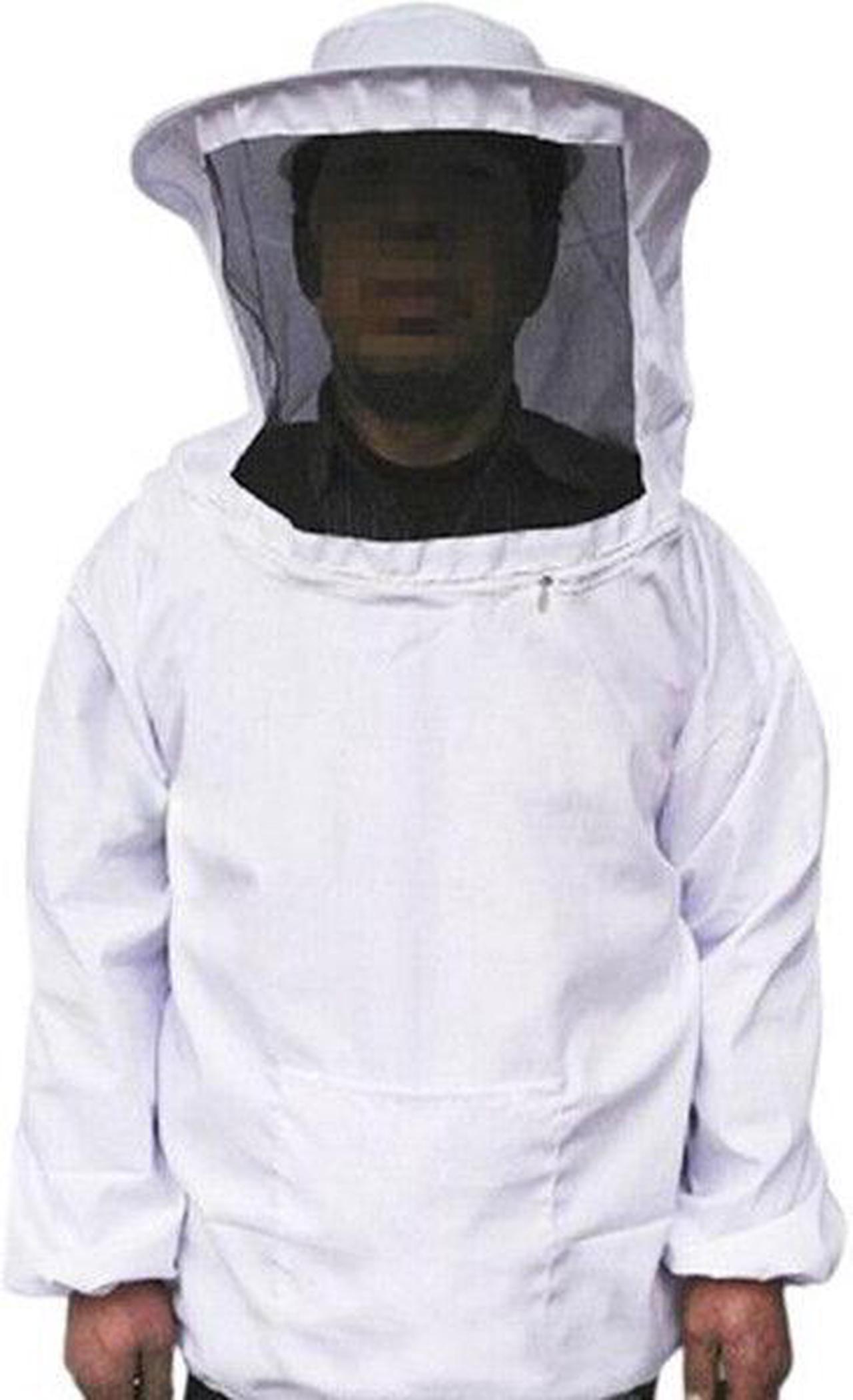 Protective Clothing for Beekeeping Professional Ventilated Full Body Bee Keeping Suit with Leather Gloves White Color