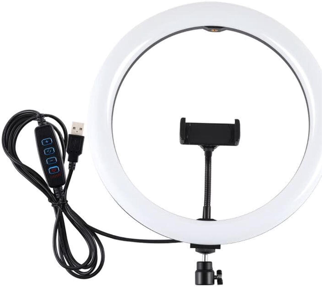 PU457B 11.8 inch 30cm 3200K 6500K 3 Modes Dimmable Dual Color Temperature LED Ring Light for Vlogging Selfie Photography Video with Phone Clamp