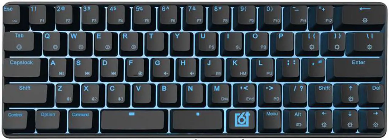 Main image of GK66 Mechanical Keyboard bluetooth USB-C Dual Mode 66 Keys Split-Spacebar Hot-swappable Gateron Optical Switch Blue Switch RGB Gaming Keyboard