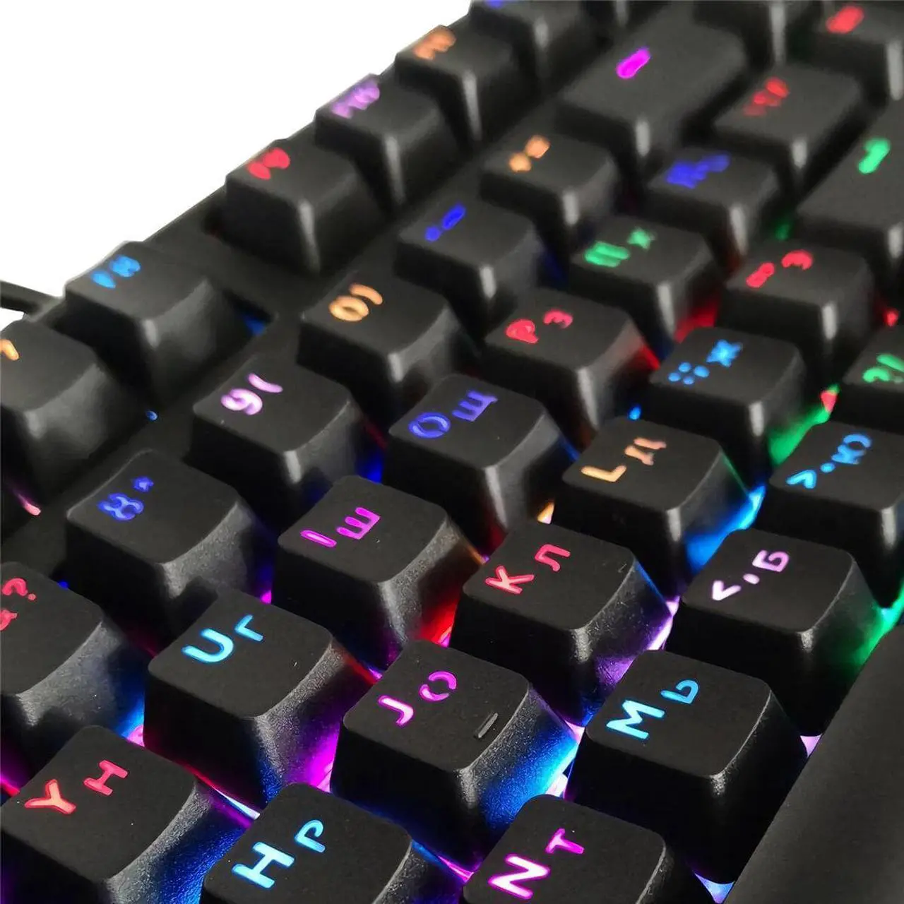 Alt view image 2 of 5 - 104 Keys Keycap SetSpanish Korean Keycaps OEM Profile ABS Light Transmitting Keycaps for Mechanical Keyboards