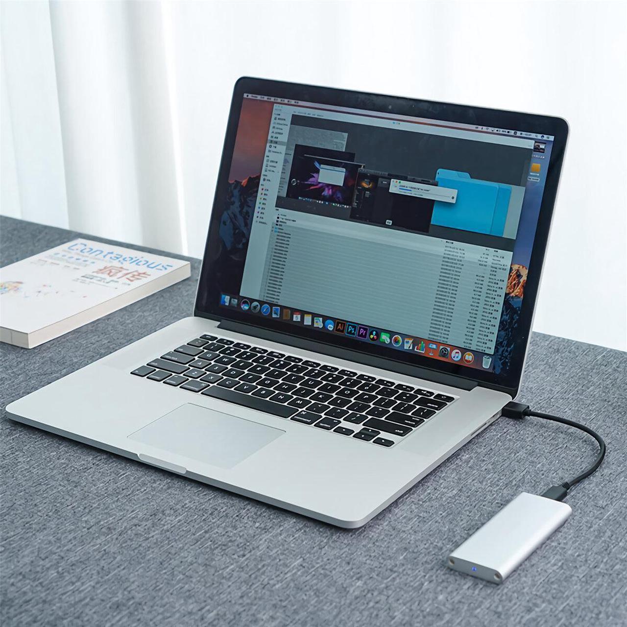 Alt view image 4 of 5 - M2G-U3 Aluminum Alloy M.2 to Micro B High-speed SSD Enclosure USB3.0 5Gbps High Speed Hard Drive Docking Station