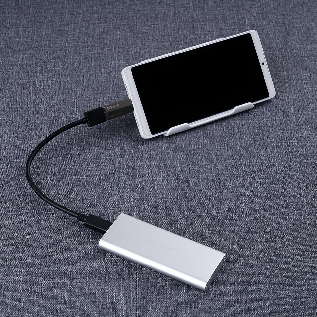 Alt view image 5 of 5 - M2G-U3 Aluminum Alloy M.2 to Micro B High-speed SSD Enclosure USB3.0 5Gbps High Speed Hard Drive Docking Station