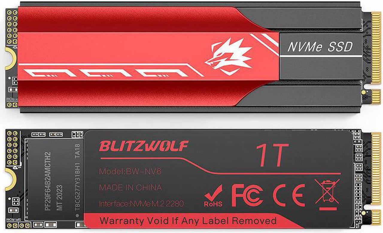 BW-NV6 M.2 NVMe Game SSD Solid State Drive 1TB NVMe1.3 PCIe 3.0x4 SSD Solid State Disk