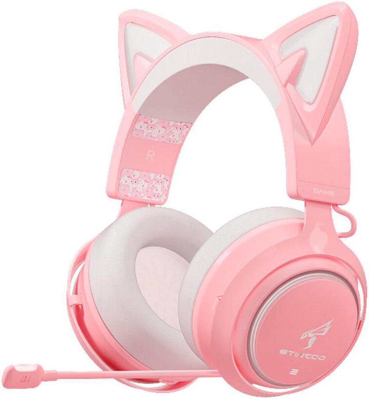 Main image of GS510 Cat Ear Gaming Headset Pink 3 Version with Microphone Virtual 7.1 Sound Game/Live/Video 3 Mode for PS5/4 Computer Gamer
