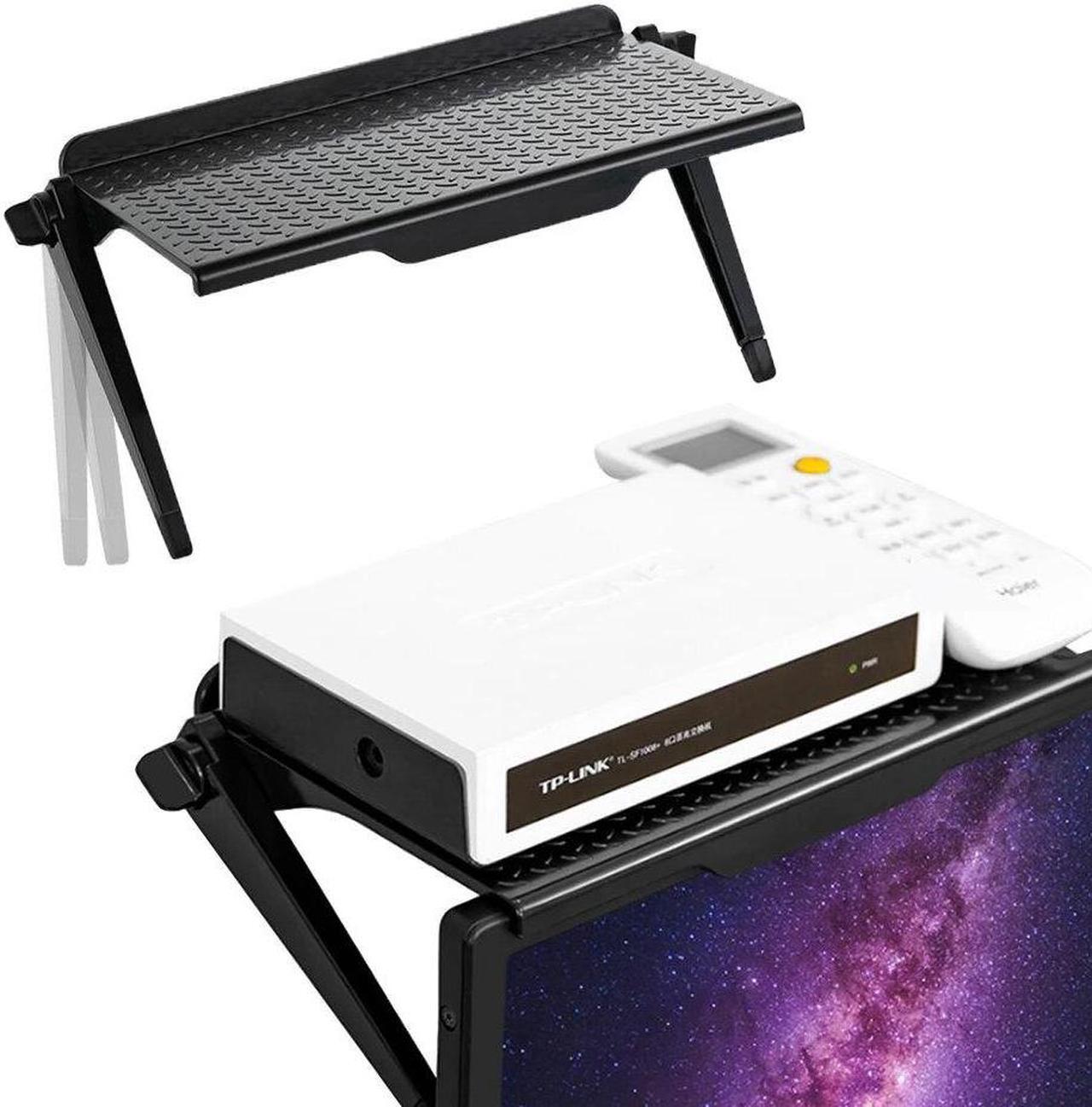 Main image of ABS Computer Monitor Shelf Desktop Screen Top Shelf TV Buddy Organizer Storage Rack Shelf For Home Office Decoration