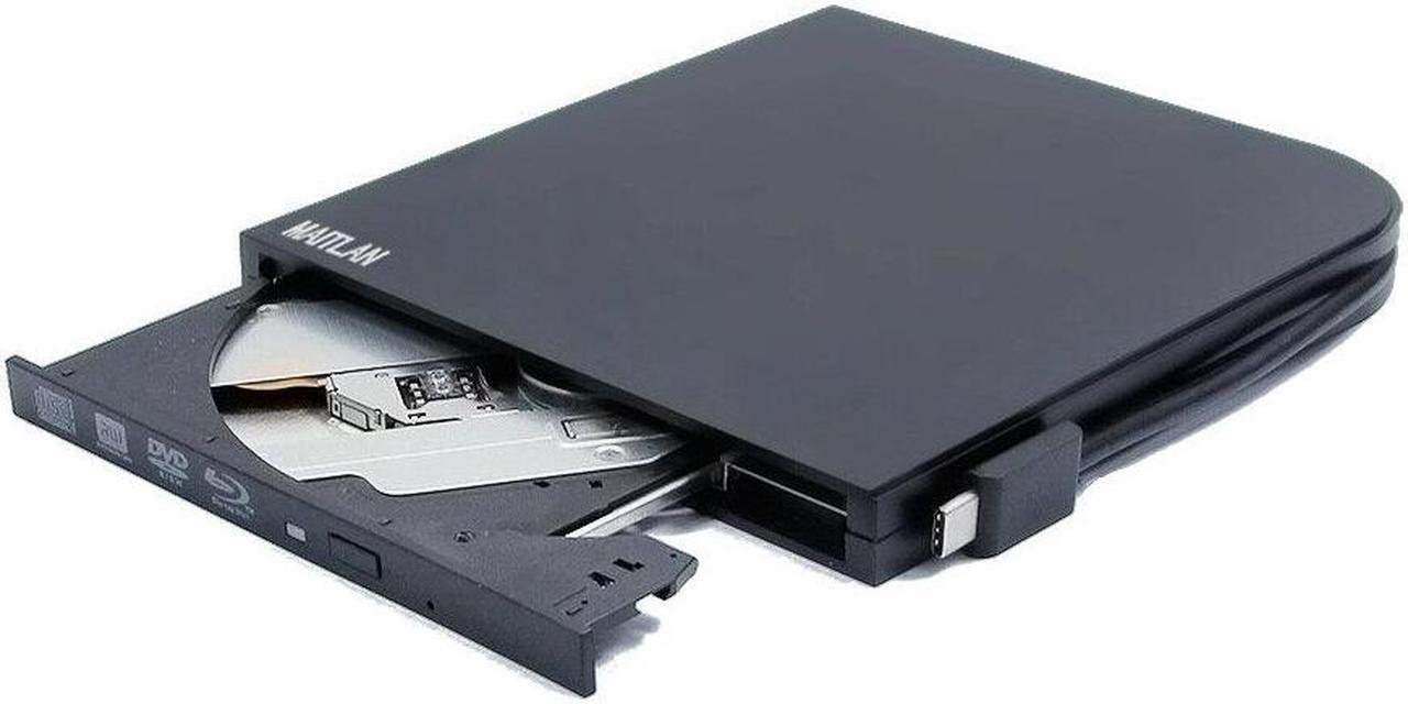 Alt view image 2 of 3 - External 4K UHD HD 3D Blu-Ray Disc Player USB3.0 Type-C USB-C 2-In-1 6X BD-R BD-RE DL BDXL 100GB DVD-R M-Disc Burner Portable Optical Drive for Windows 10 For Mac OS Laptop & Desktop PC