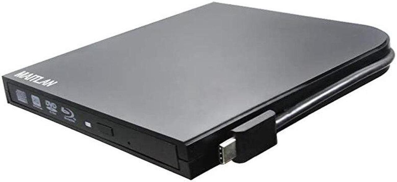 Alt view image 3 of 3 - External 4K UHD HD 3D Blu-Ray Disc Player USB3.0 Type-C USB-C 2-In-1 6X BD-R BD-RE DL BDXL 100GB DVD-R M-Disc Burner Portable Optical Drive for Windows 10 For Mac OS Laptop & Desktop PC
