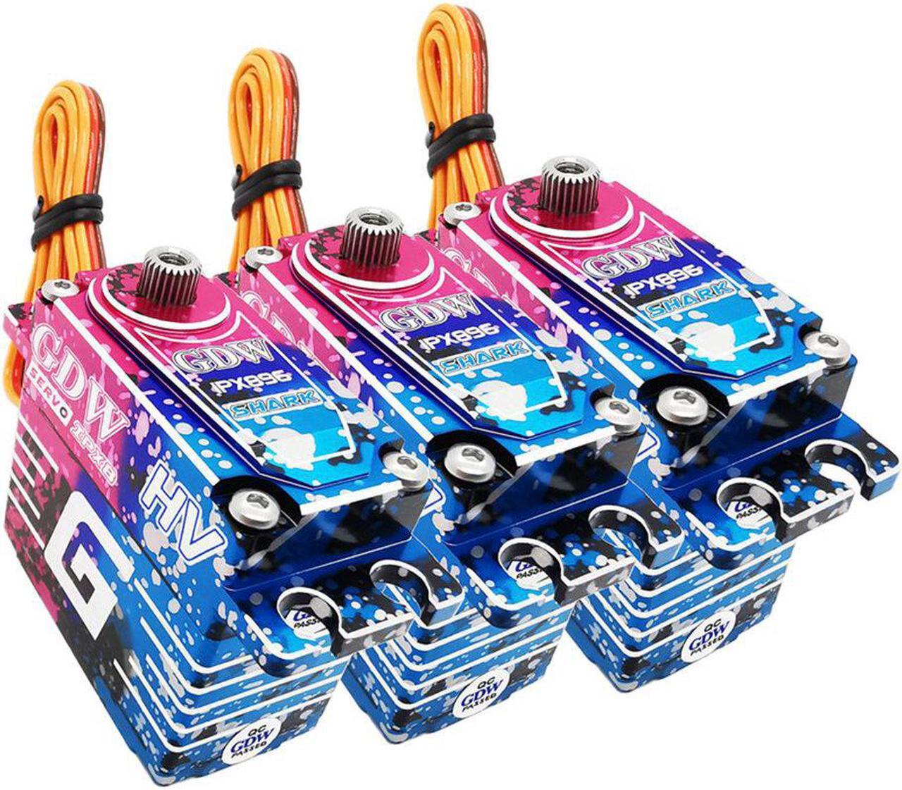Alt view image 5 of 5 - IPX896 Shark 43KG 120° / 180° Steel Gear Brushless Waterproof Digital Servo For RC Models RC Car Robot