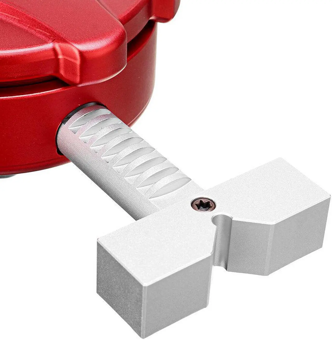 Alt view image 3 of 5 - Aluminum Alloy Auto-Adjust In Line Dog Clamp Right Angle Clamp Versatile Countoured Dial Adjustable In-Line Clamp For MFT Table Desktop Woodworking DIY Tools