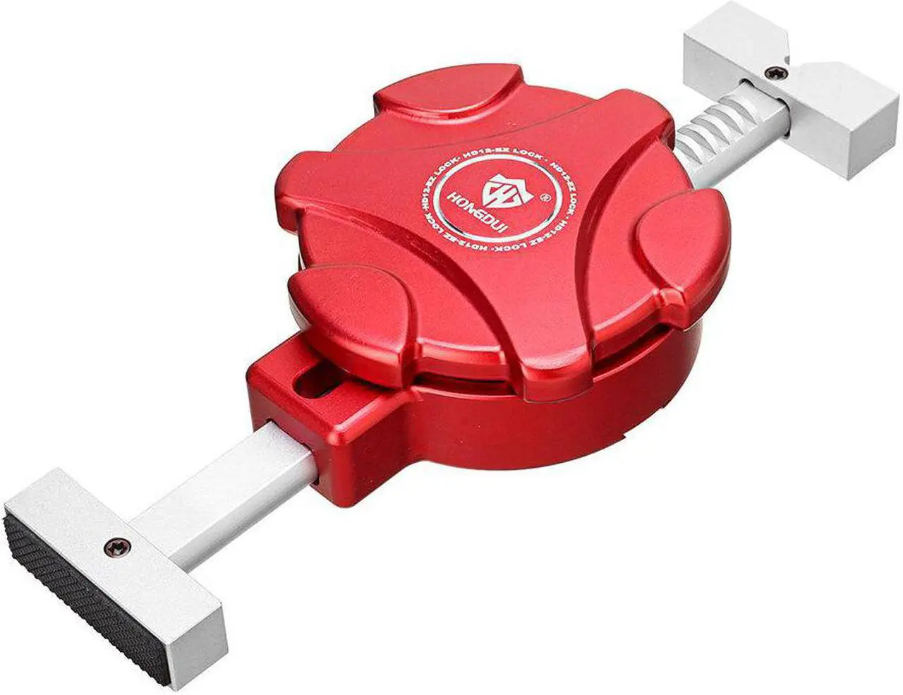 Alt view image 4 of 5 - Aluminum Alloy Auto-Adjust In Line Dog Clamp Right Angle Clamp Versatile Countoured Dial Adjustable In-Line Clamp For MFT Table Desktop Woodworking DIY Tools
