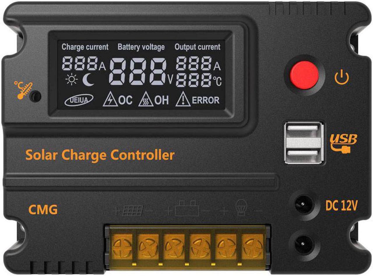 Main image of CMG-2420 12V/24V 20A Solar Charge Controller Panel Battery Regulator Auto Switch Overload Protection