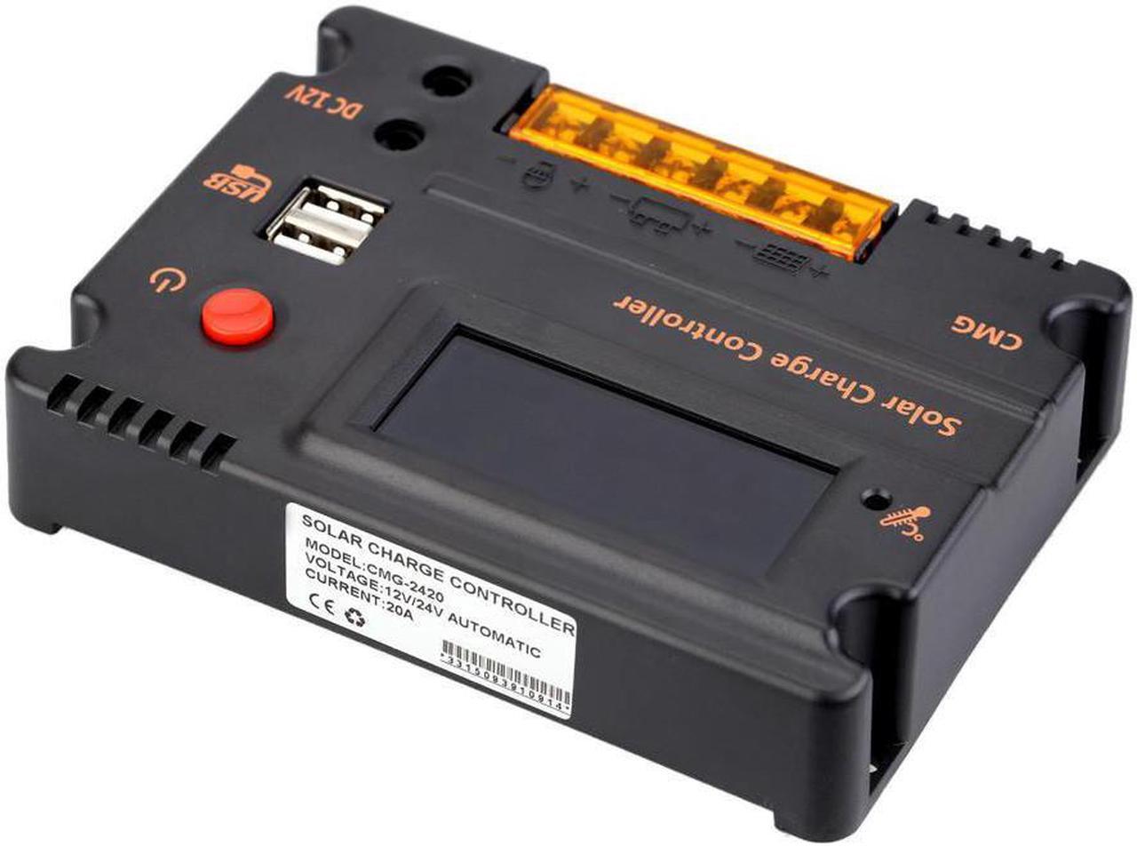 Alt view image 4 of 5 - CMG-2420 12V/24V 20A Solar Charge Controller Panel Battery Regulator Auto Switch Overload Protection