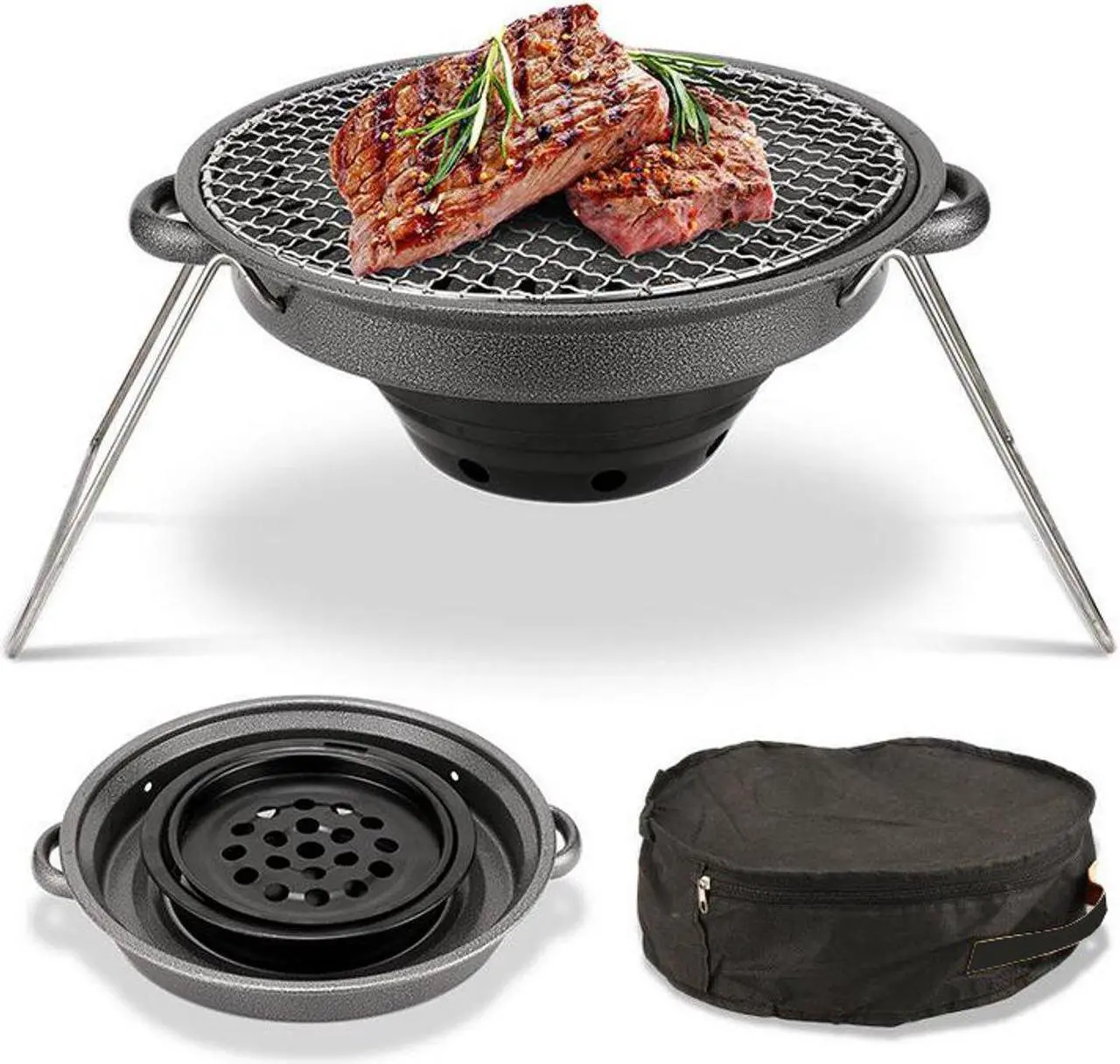 Main image of 30CM Non-stick Samgyupsal Samgyeopsal Korean Grill Pan Heating Stove Barbecue BBQ